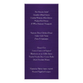 Lila und silberer Glitzer Werbekarte (Hinten)