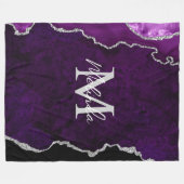Lila und silberer Marmorschlauch Fleecedecke (Vorderseite (Horizontal))