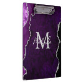 Lila und silberer Marmorschlauch Klemmbrett (Rechts)