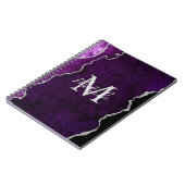 Lila und silberer Marmorschlauch Notizblock (Linke Seite)