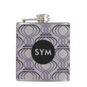 Lila und silberes Finalmuster Flachmann (Vorderseite)