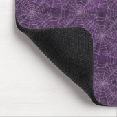 Lila und silberes Spiderweb-Gothic-Muster Mousepad (Ecke)