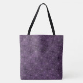 Lila und silberes Spiderweb-Gothic-Muster Tasche (Vorderseite)