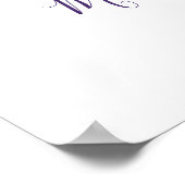 Lila und silberfarbene Hochzeit Poster (Ecke)