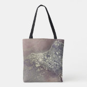 Lila und silberfarbene Monogramm Tasche (Rückseite)