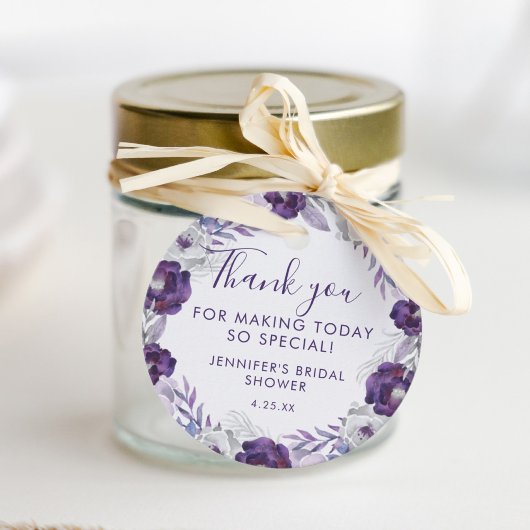 Lila und silberfarbenes Brautparty Geschenkanhänger