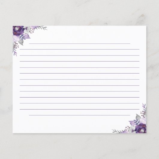 Lila und silberfarbenes Brautparty Rezept (Rückseite)