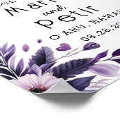 Lila und silberfarbenes Elfenbein Willkommen Poster (Ecke)