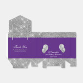 Lila und silberfarbenes Glam Geschenkschachtel (Ungefaltet)
