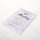 Lila- und SilberGeburtstag Folieneinladung (Gedreht)