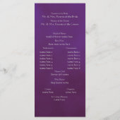 Lila und Silberhochzeit Programm (Rückseite)