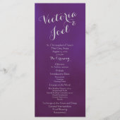 Lila und Silberhochzeit Programm (Vorderseite)