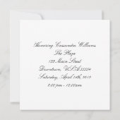 Lila- und Silbermasquerade Party Venezianisch Mask Einladung (Rückseite)