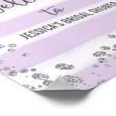 Lila und silberne Begrüßungspapierdrucke Poster (Ecke)