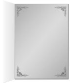 Lila und silberne BlumenTischnummer-Karte (Innen (Rechts))