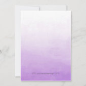 Lila und silberne Brautparty-Einladung Einladung (Rückseite)