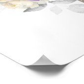 Lila und silberne elegante Blume Geburtstag Poster (Ecke)