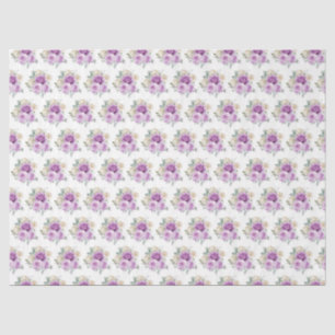Lila und silberne elegante Blumen Seidenpapier