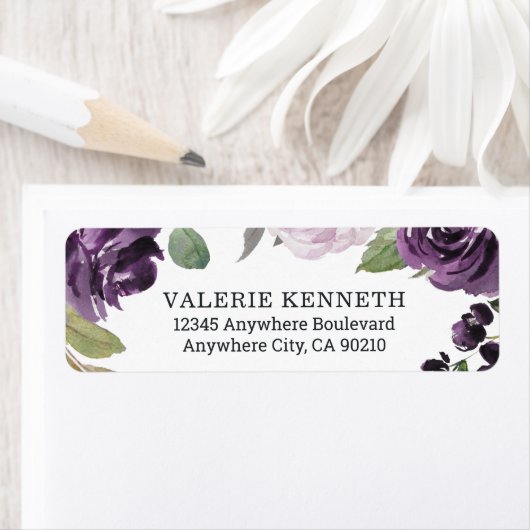 Lila und silberne elegante Blumenhochzeit (Insitu)