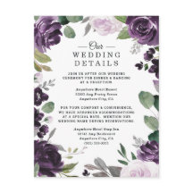 Lila und silberne elegante Blumenhochzeit