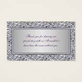 Lila und silberne Gastgeschenk Hochzeit (Rückseite)