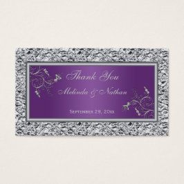 Lila und silberne Gastgeschenk Hochzeit