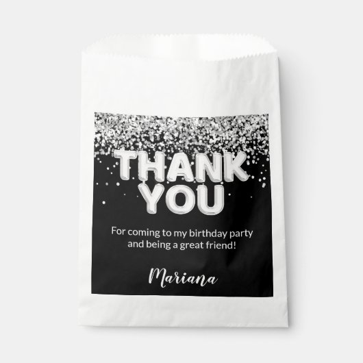 Lila und silberne Gastgeschenke Geschenktütchen (Vorderseite)