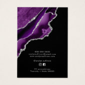 Lila und silberne Halskette (Rückseite)