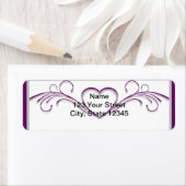 Lila und silberne Herzenscroll (Insitu)