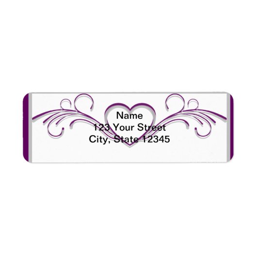 Lila und silberne Herzenscroll (Vorne)