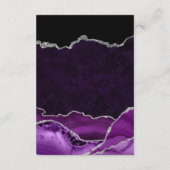 Lila und silberne Marmorverkleidungsdetails Begleitkarte (Rückseite)