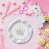 Lila und silberne Princess Crown Party Teller (Party)