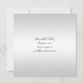 Lila und silberne Wirbel auf Silver Background Einladung (Rückseite)