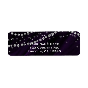Lila und silberner Diamant-Bling-Glamour-Sparkle