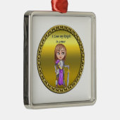 Lila und silberner Ritter in ihrer Rüstung und ihr Ornament Aus Metall (Rechts)