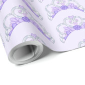 Lila und silbernes Schleifpapier Geschenkpapier (Rolleneckpunkt)