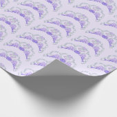 Lila und silbernes Schleifpapier Geschenkpapier (Ecke)