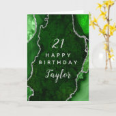 Lila und Silver Agate Happy Geburtstag Karte (Gelbe Blume)