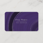 Lila und Silver Agate QR Code Business Card Visitenkarte (Vorderseite)
