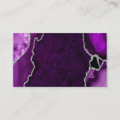 Lila und Silver Agate Wedding Registry Begleitkarte (Rückseite)