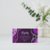 Lila und Silver Agate Wedding Registry Begleitkarte (Stehend Vorderseite)