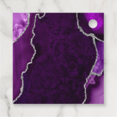 Lila und Silver Agate Wedding Vielen Dank Geschenkanhänger (Rückseite)