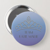 Lila und Silver Pageant Tiara Support / Team Button (Vorne & Hinten)