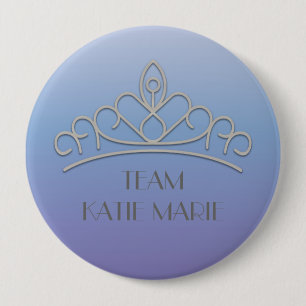 Lila und Silver Pageant Tiara Support / Team Button