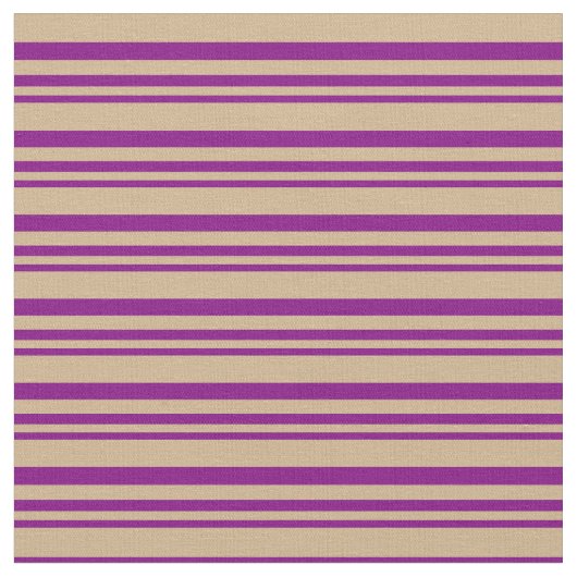 Lila und Tan-Lined/Streifenmuster Stoff (Nahaufnahme)