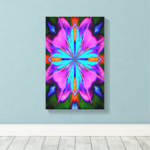 Lila und türkis Abstrakt Leinwanddruck (Insitu (Holzboden))