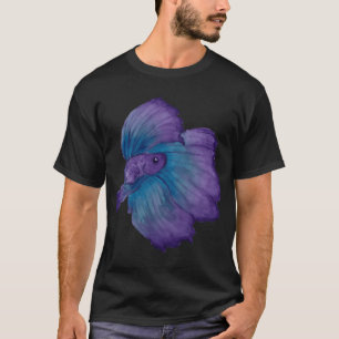 Lila und Türkis Betta T-Shirt