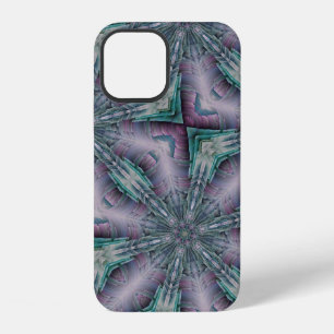 Lila und Türkis Grüne sci-fi-modern iPhone 12 Hülle
