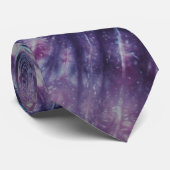 Lila und Türkis Necktie Krawatte (Gerollt)