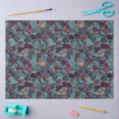 Lila und Türkis Seeglas Muster Decoupage Seidenpapier (Basteln)